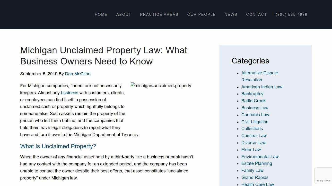Michigan Unclaimed Property Law: What Business Owners Need to Know – Kreis Enderle